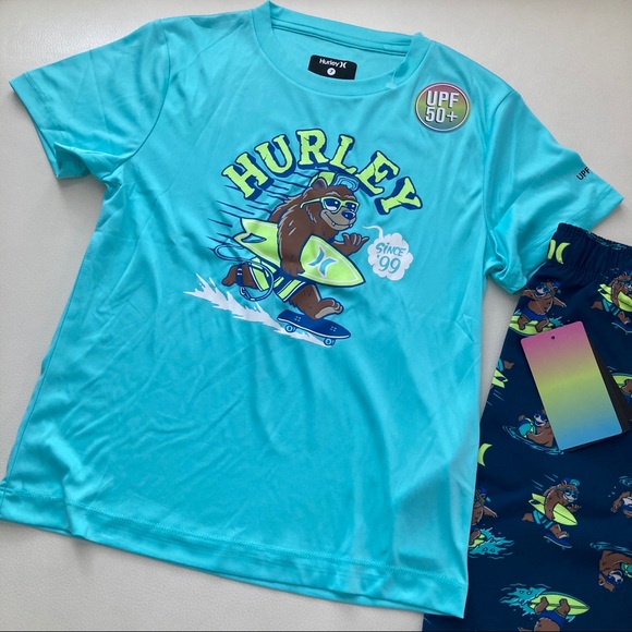 Hurley Neon Surf 🏄 cute shorts set 2227 - Picture 2 of 5